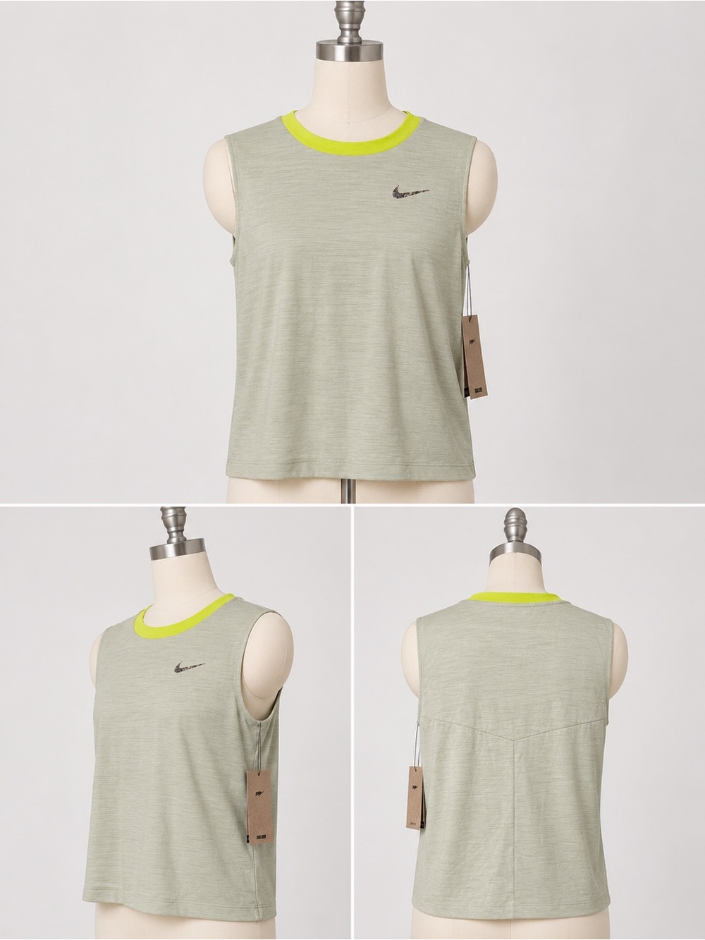 Nike Neon Trim Sleeveless Tank NWT Sz Large 🟢